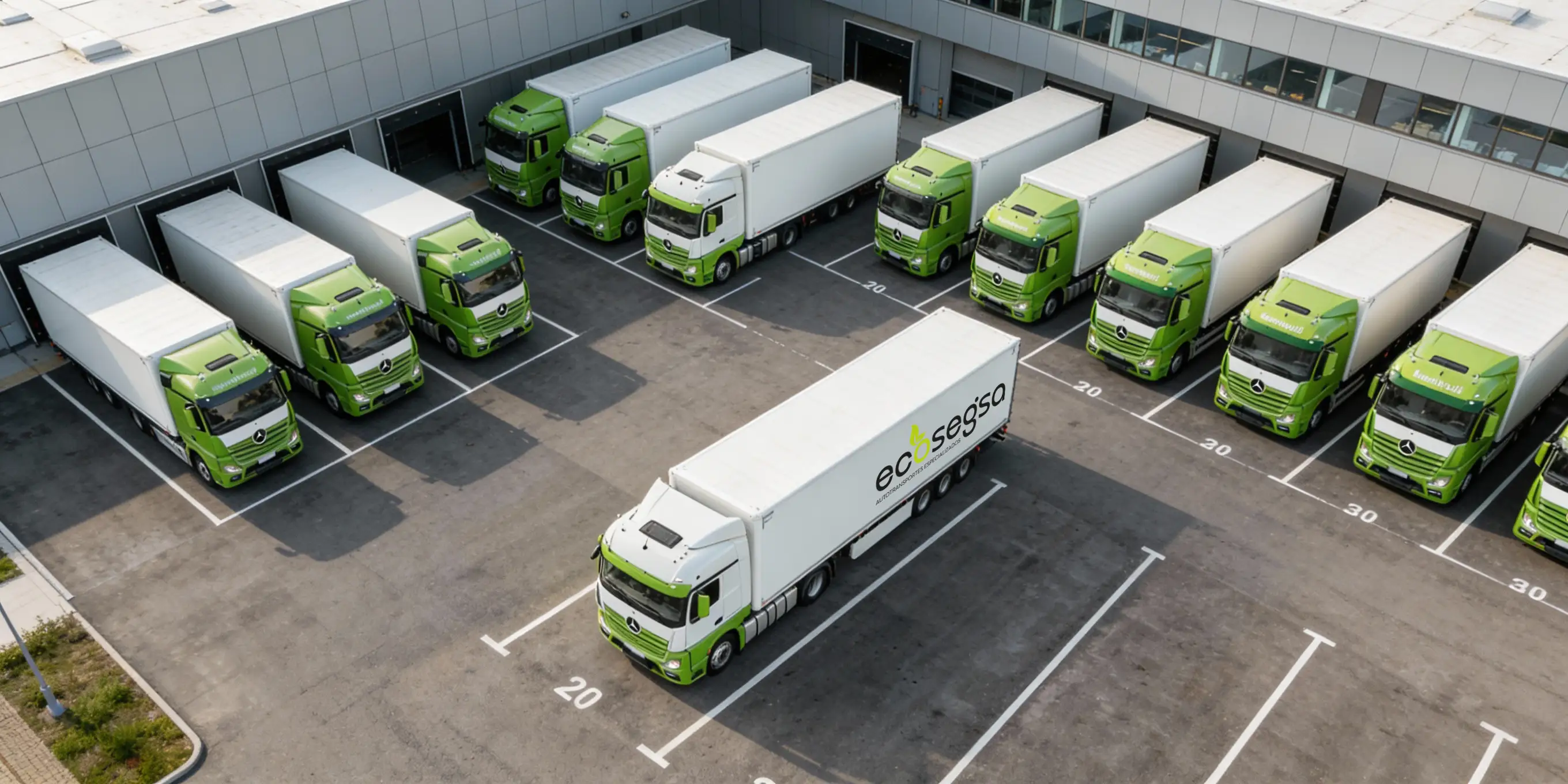 Camión Ecosegsa en patio de maniobras